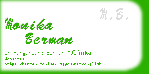 monika berman business card